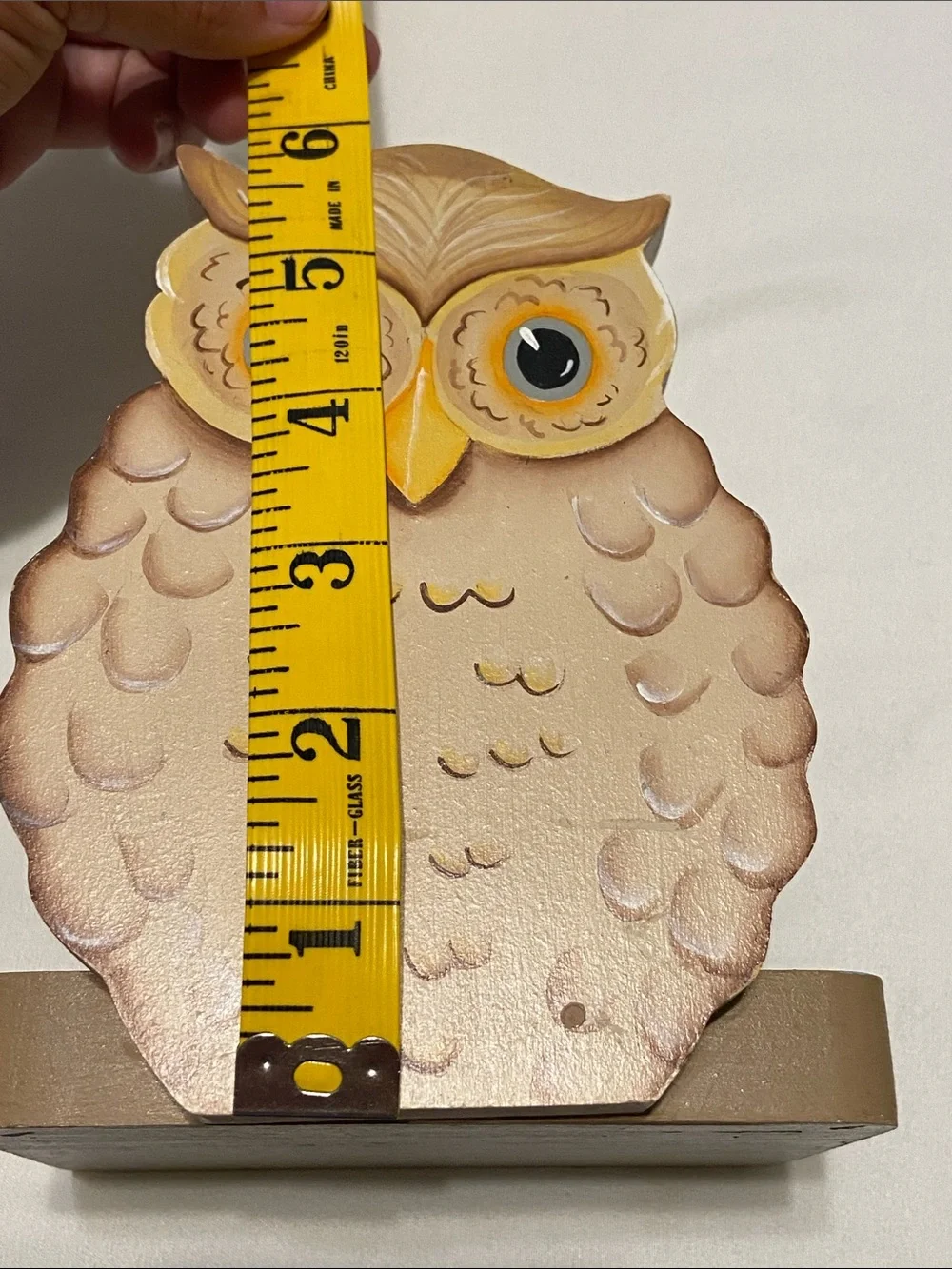 Vintage Decorative Owl napkin holder- Tan and Yellow Accent